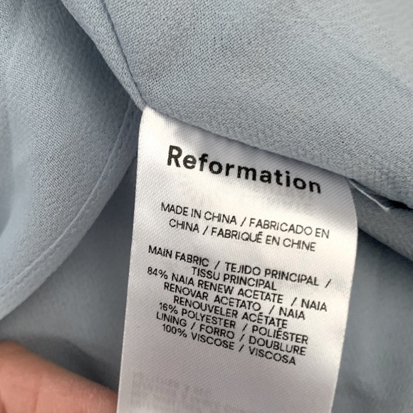 Reformation Araminta Dress in mineral NWT - Picture 7 of 8